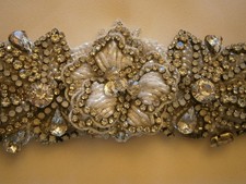 Kleinfeld Blossom V A Wedding Dress Bridal Sash Crystals Bling 390 NWT