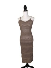 Faded Rose Womens Maxi Dress Size XL Crochet Beach Coastal Fairy Boho Knit