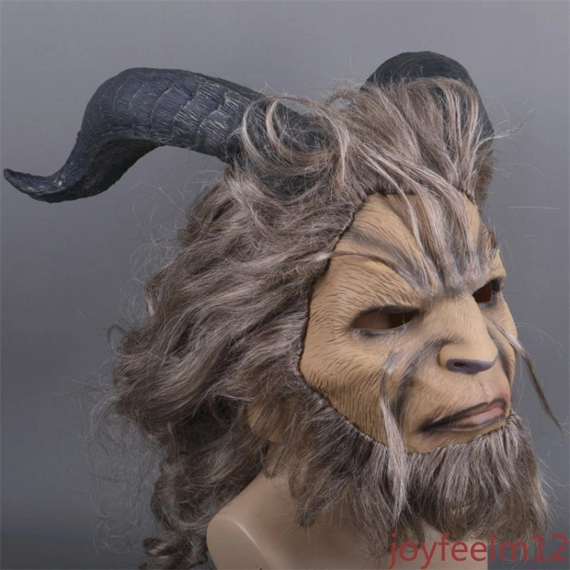Beauty And The Beast Masked Headgear Costume Cosplay Halloween Prince Animals - Image 3 of 4