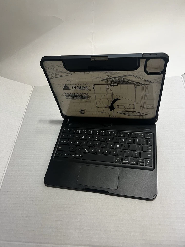 Funda Teclado iPad Air & Pro 11 Pulgadas M2/M3, Giratoria 360°, Transparente Foto 2 de 4