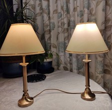 Pair of Table Lamps - Brass