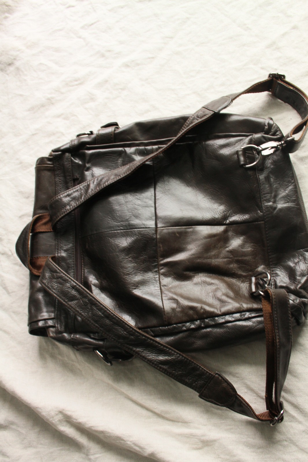 Ameri Leather Dark Brown Genuine Leather Backpack - image 2