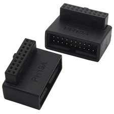 2Pack 90 Degree L-Shaped USB 3.0 19/20 Pin Connector Up UP USB 3.0 19/20 Pin