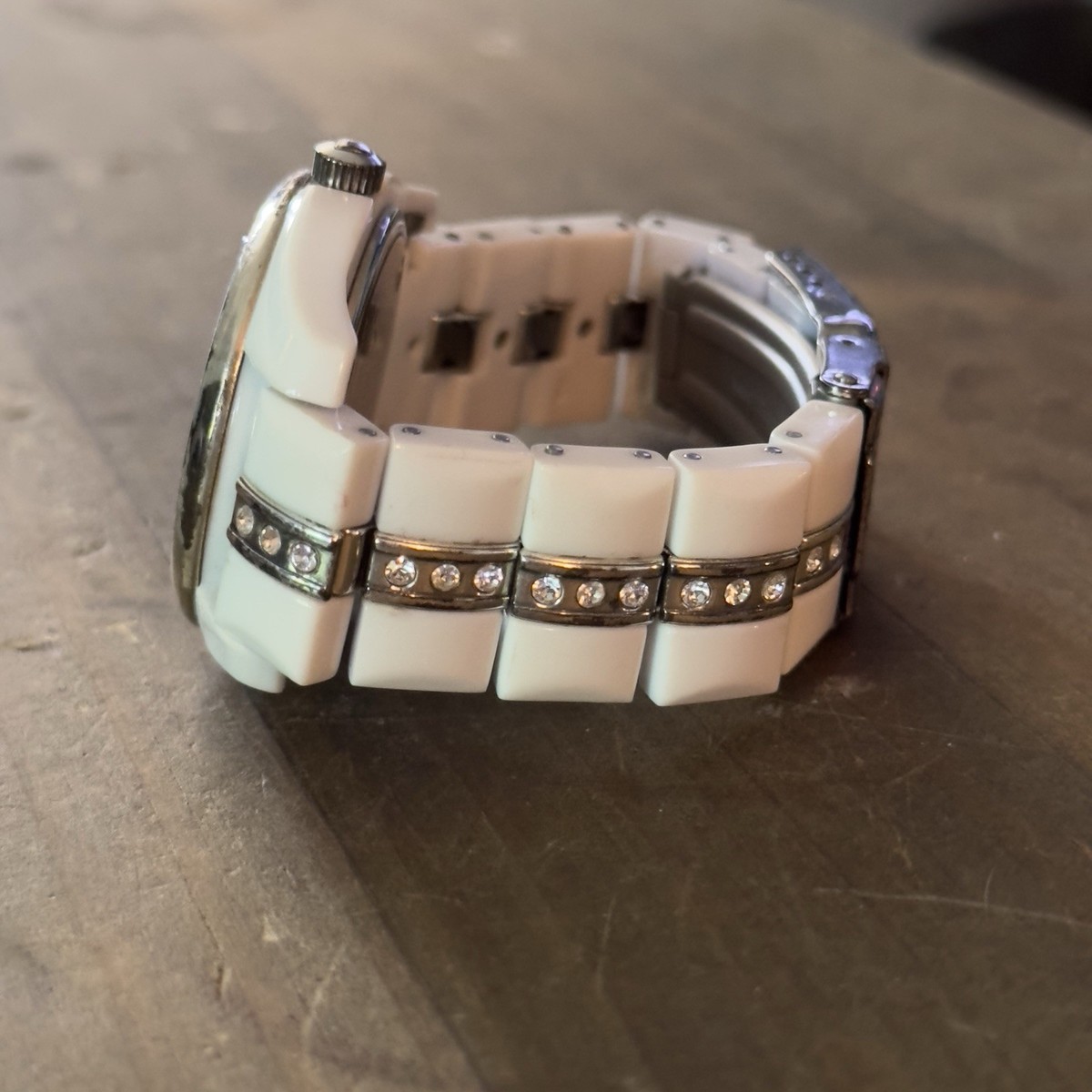Brighton Dana Point White Link Watch with Swarovski Crystals Brighton Dana Point Wristwatches for sale | eBay main image 4