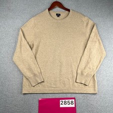 J Crew Sweater Beige heather Knit Casual Classic mens Large