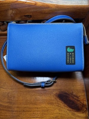 Dooney & Bourke Pebbled Leather Small Janine Crossbody in the color French Blue.