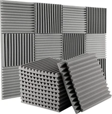 6-24- 96 x Acoustic Foam Panels Studio Noise Soundproofing Wall Tiles 12*12 inch