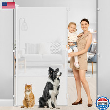 72" Extra Tall Retractable Baby Gate for Doorways  Pets - Up to 55" Wide