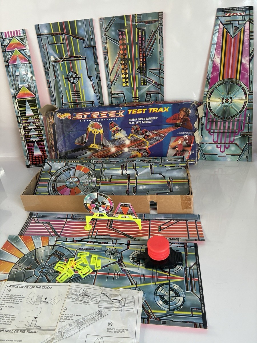 Vintage 1991 MATTEL HOT WHEELS STREEX TEST TRAX *No Launcher | eBay