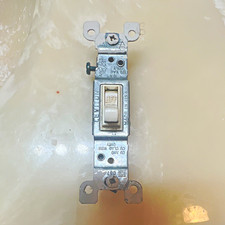 Leviton 1201 Single Pole Toggle Light Switch 15A 120V White Heavy Duty