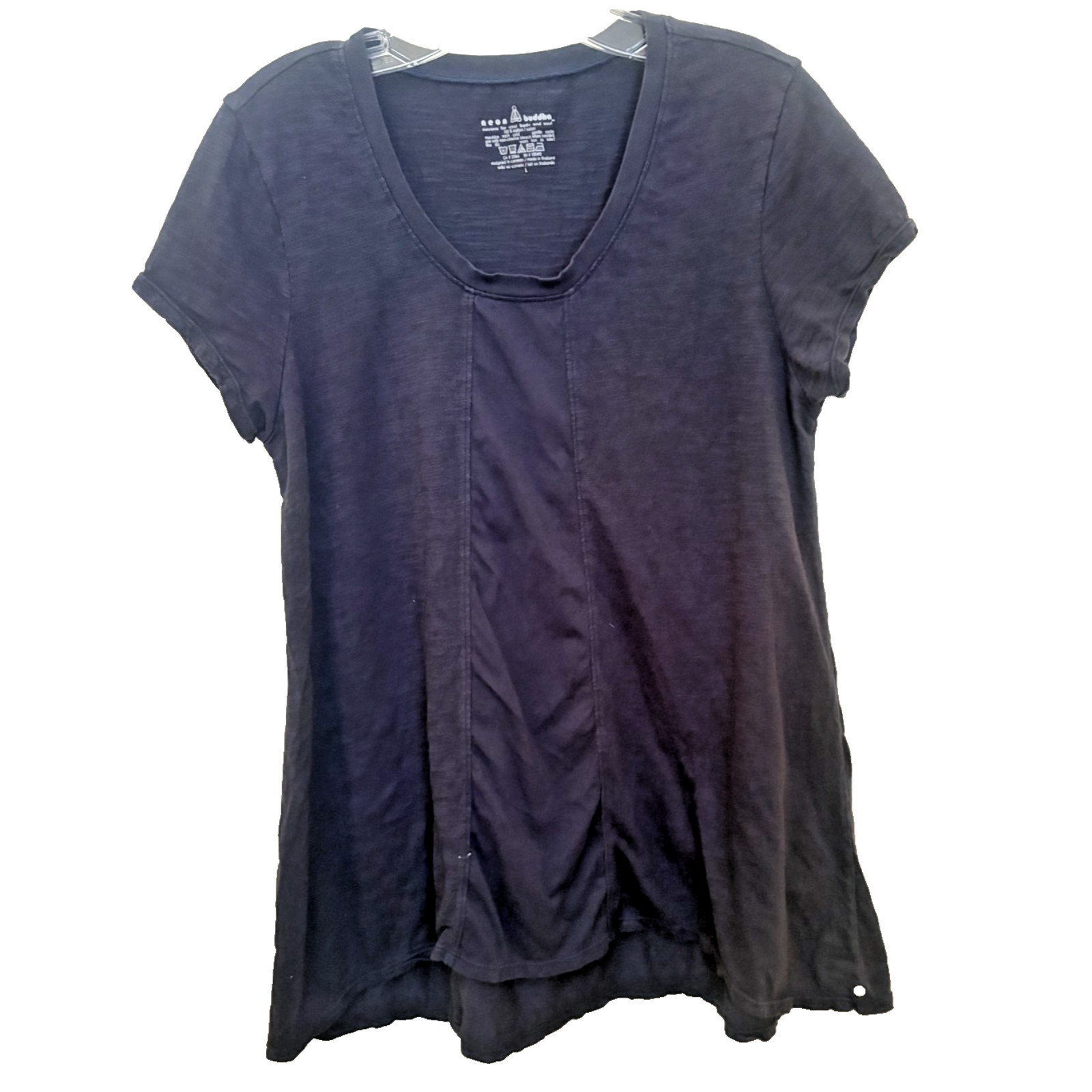 Neon Buddha Women Blue Short Sleeve T-Shirt Large