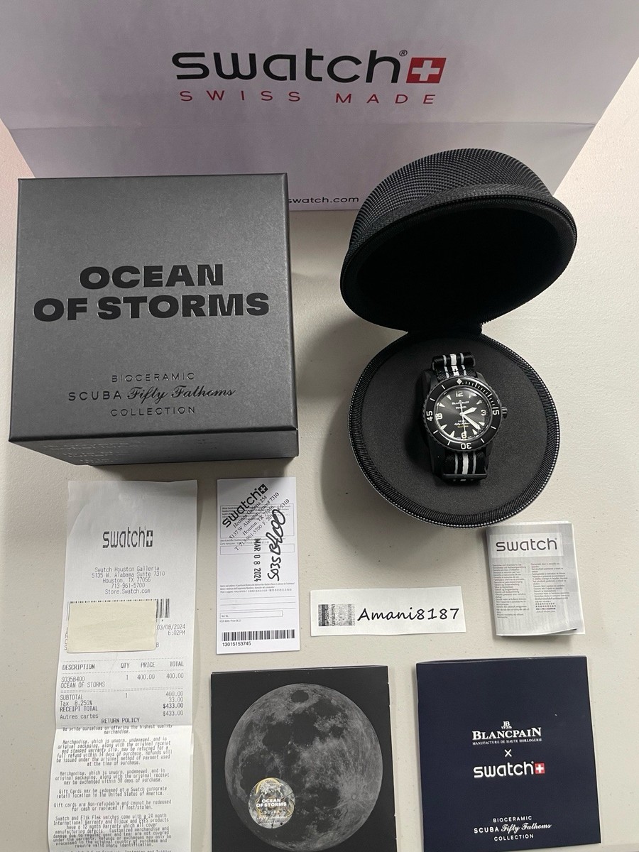 BLANCPAIN x SWATCH OCEAN OF STORMS SCUBA FIFTY FATHOMS NEW WITH
