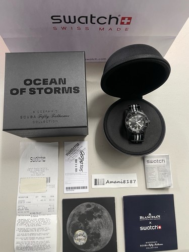 BLANCPAIN x SWATCH OCEAN OF STORMS SCUBA FIFTY FATHOMS  NEW WITH RECEIPT