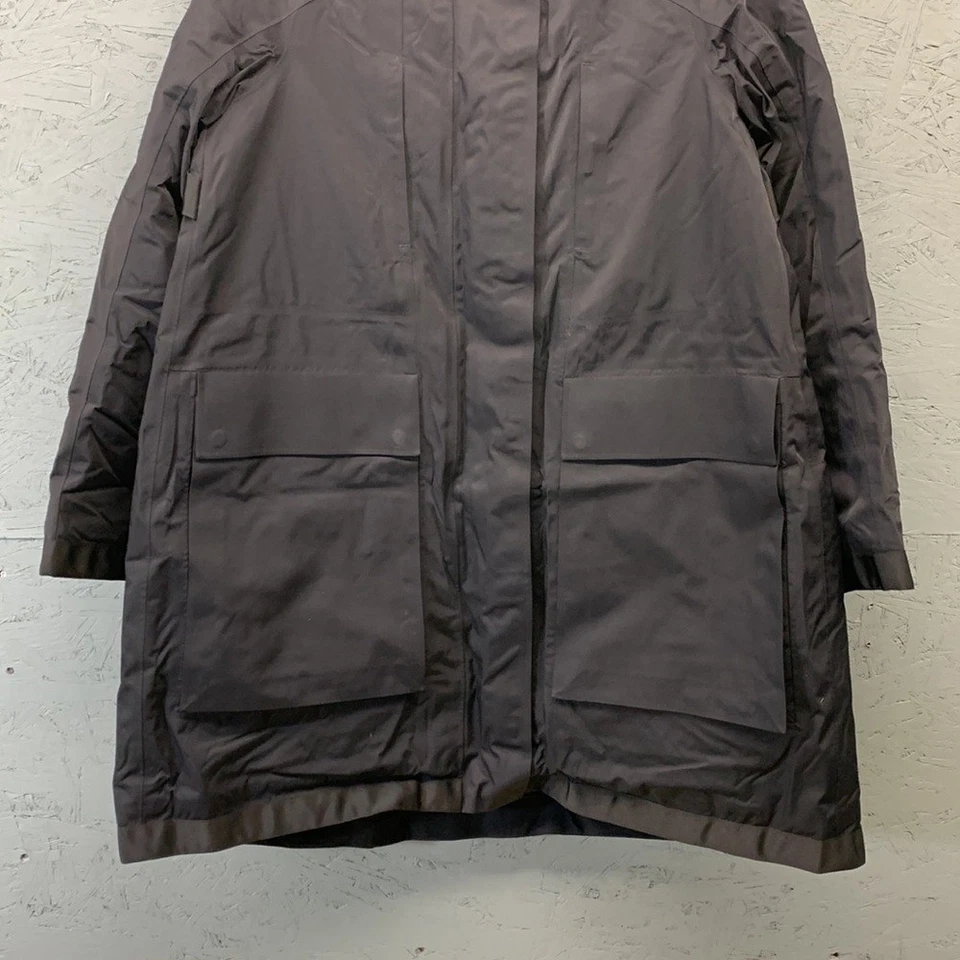 Lululemon Out In The Elements Parka Women’s 4 Black Hooded Long Jacket Coat - Image 3 of 4