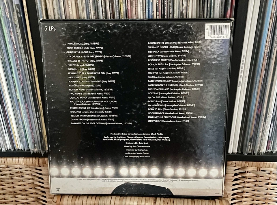 Bruce Springsteen & The E Street Band 5LP BOX SET Live/ 1975-85 Masterdisk EX+ - Image 2 of 4