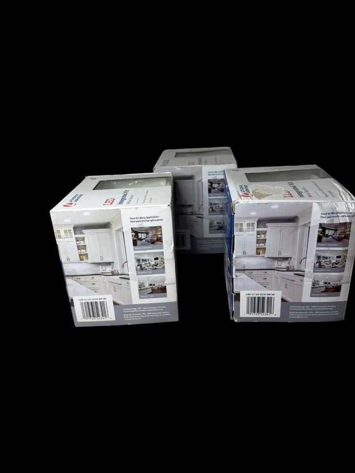 3 Kits Empotrados Integrados LED Lithonia Iluminación 4" - Cuadrado Blanco Foto 2 de 4