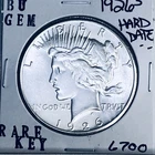 1926 S BU GEM PEACE SILVER DOLLAR UNC MS+++ U.S. MINT RARE KEY COIN 6700
