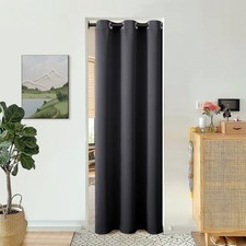 Door Curtain for Doorway Closet Door Curtain for Open 34W x 80L Dark Grey