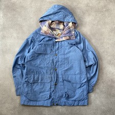Woolrich Parka Womens Medium Vintage Blanket Lined Outdoor Jacket, Blue