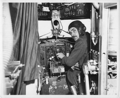 Pilot Cockpit 1940s Press Photo Douglas DC-4 Interior   *P178b