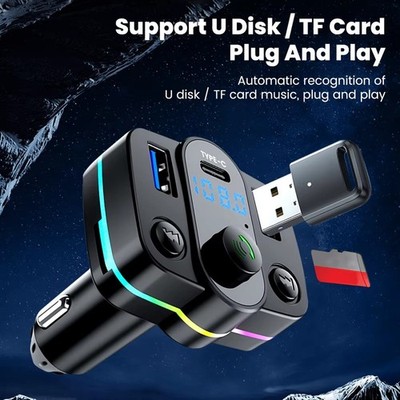 Auto USB Ladegerät mit für FM Transmitter und A2DP Mikrofon für Freisprechein