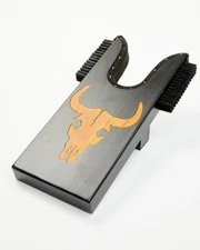 Boot Barn Long Horn Wood Boot Jack with Scrubber - BBAHO24BJ4-DKBN