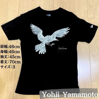 USED EXCELLENT CONDITION YOHJI YAMAMOTO CROW T-SHIRT, SIZE M
