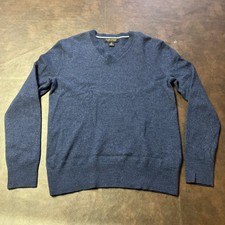 Banana Republic Men  s M SHRUNK TO SMALL V-Neck 100 Merino Wool Sweater Blue