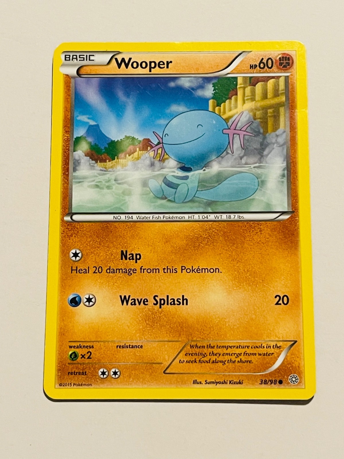 WOOPER 2015 Pokemon Ancient Origins Common POKÉMON 38/98