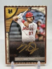 2025 Topps Museum Collection Mike Trout #FMA-MT Gold Framed Auto /10 Angels