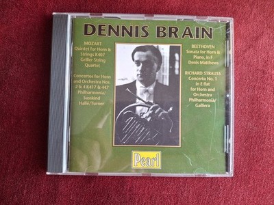 MOZART: HORN QUINTET + BEETHOVEN, STRAUSS.  CD.  DENNIS BRAIN, GRILLER QUARTET