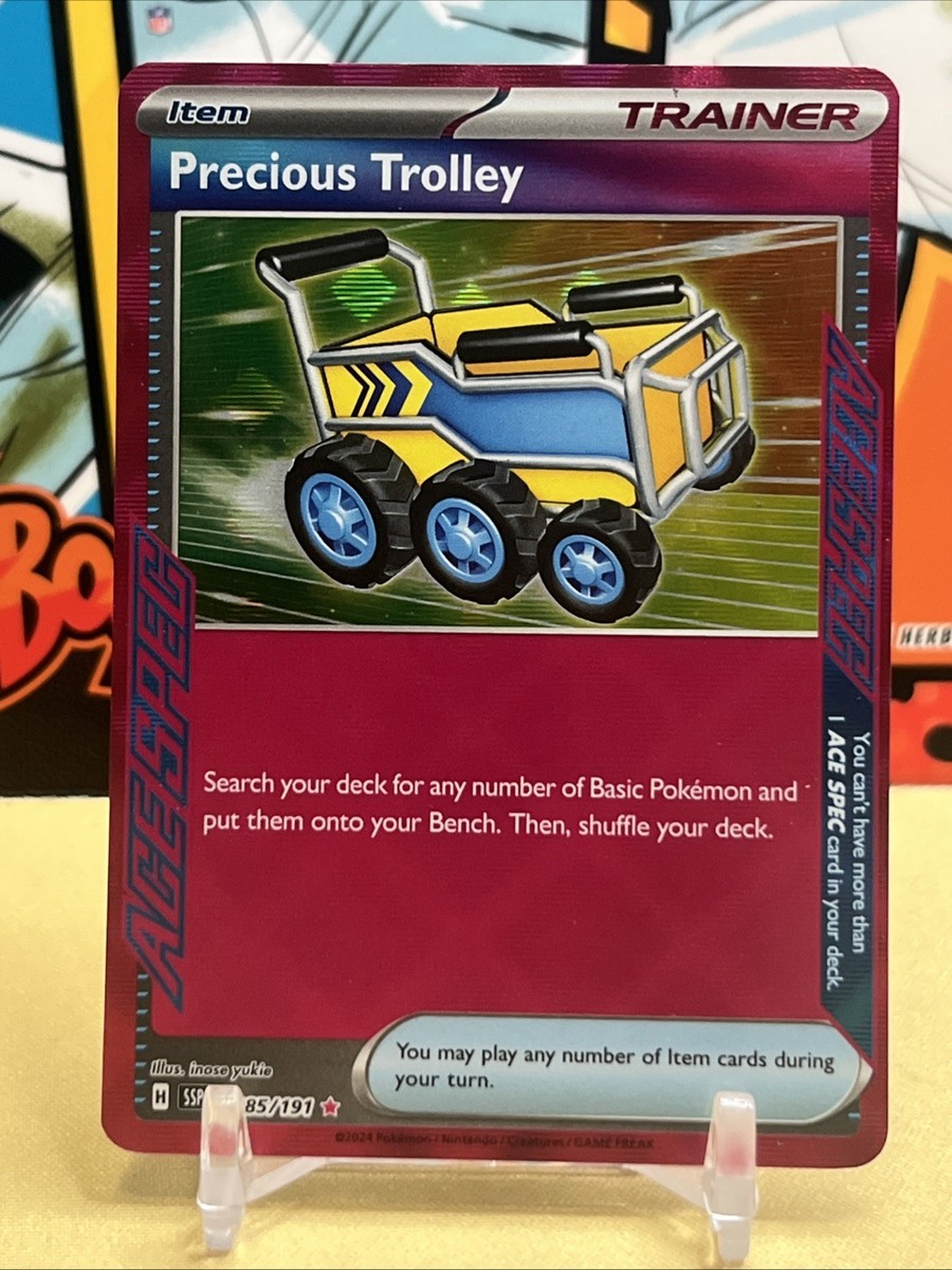 185 191 pokemon card Pokmon Precious Trolley 185/191 Sv08: Surging Sparks Holo