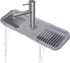 Best Silicone Faucet Mat Drip Catcher with Cuttable Circular Central for Kitchen