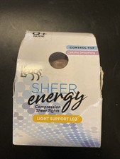 L'eggs Sheer Energy Control Top Energizing Compression Sheer Tights Q Nude