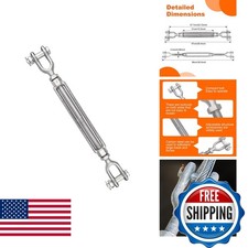 LordHardware 1 x 12 Inch Turnbuckle Forged Galvanized Steel Jaw And Jaw