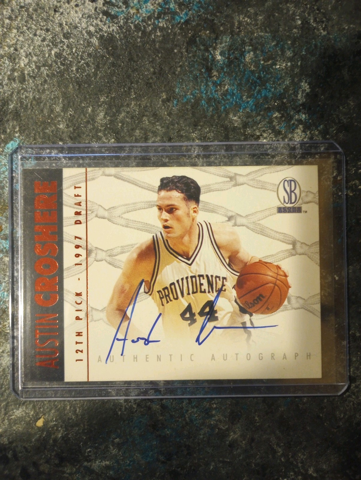 1997 Score Board Authentic Auto Red Foil Austin Croshere Auto Indiana Pacers 