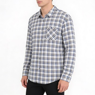 Flag & Anthem Flannel Shirt Mens 2XL Multi Plaid Cotton Long Sleeve Button Up