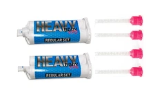 PVS Heavy Body Impression Material – Regular Set, 2 Cartridges & 4 Mixing Tips
