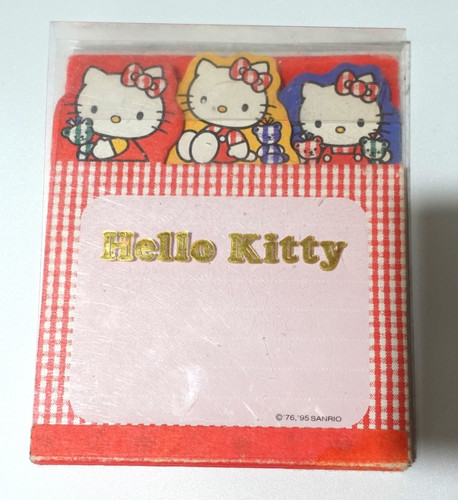 Vintage Hello Kitty Desk Pad 1995 Sanrio 3 Color Collectable Vintage