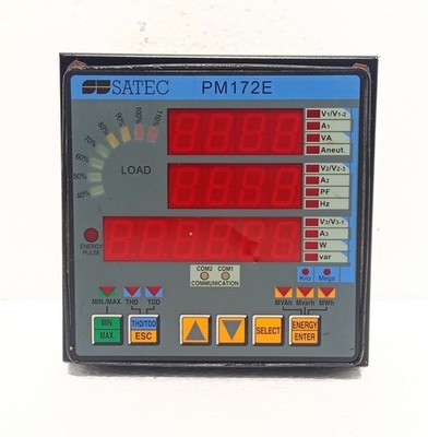 SATEC PM172E-HA POWER CONTROL METER 85-264VAC 50/60HZ 10W