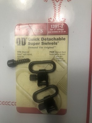Uncle Mikes 1391-2 Super Quick Detach Swivels - Black