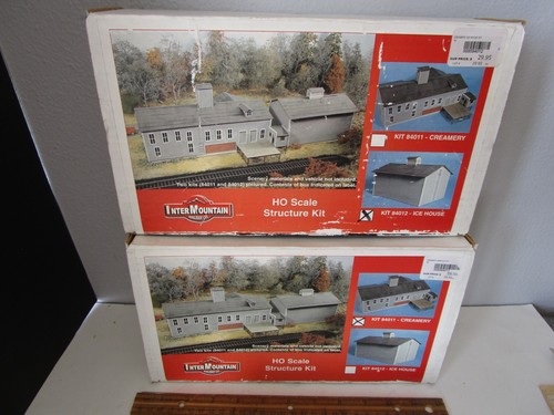 Kit de construcción InterMountain HO 1/87 # 84011 + 84012 casa de crema y hielo nuevo en caja | Condition: New