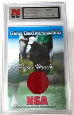 Tiger Woods Game Used Red Shirt PGA Golf 2011 National Sports Authenticators 1/1