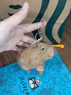 Jellycat Clyde Capybara Plush Bag Charm Keychain Cute Soft Toy Accessory - NWT