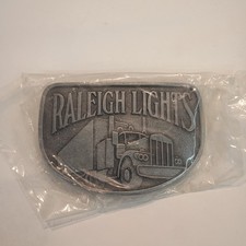 Vintage Raleigh Lights Semi Truck Big Rig Belt Buckle New Sealed Automobilia