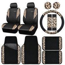 Car Pass Leopard Print Faux Leather Car Seat Covers Leopard Car Matsleopard ...
