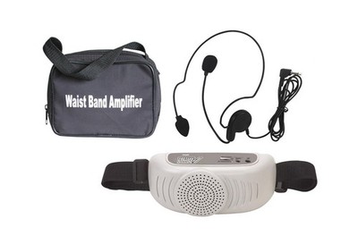 Waistband Portable Battery Power PA Speaker System Headset Microphone (Grey) New