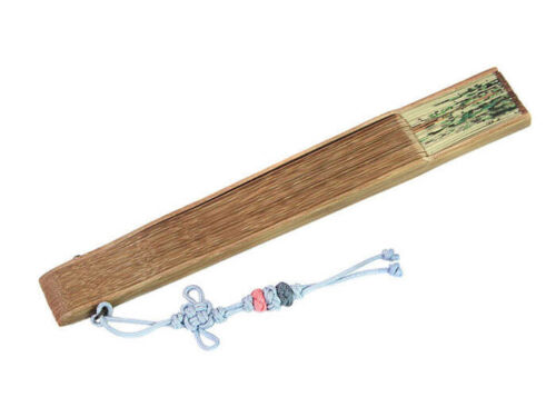 KOREANISCHER TRADITIONELLER SEIDENFAN BAMBUS HANDVENTILATOR FEINER BAUM DESIGN FAN - Bild 3 von 7