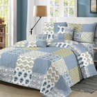 4 Season Floral Quilt Set Reversible Rustic Quilts Patchwork Coverlet Bedspreads
