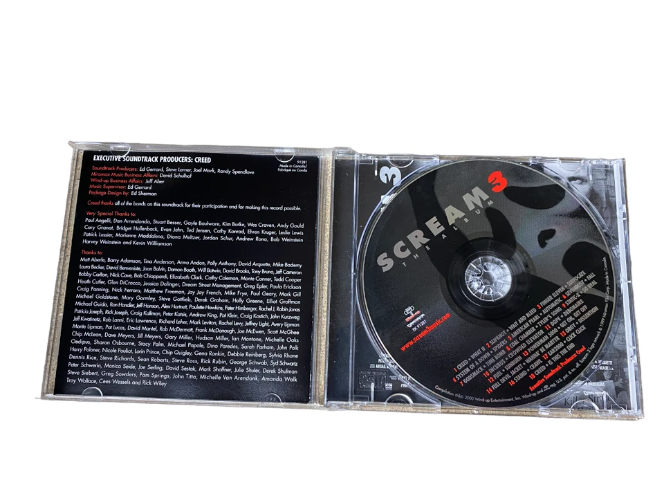 Scream 3 The Album OST Audio CD 2000 Compilation Soundtrack Slipknot Creed - Bild 4 von 4